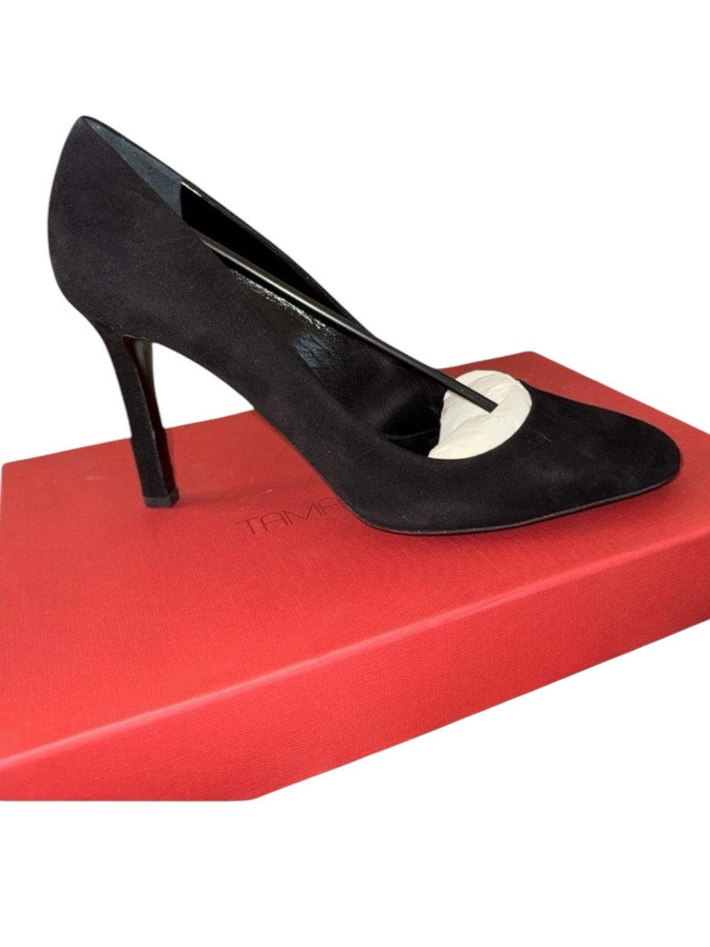 Tamara Mellon Heaven 70 Suede Heels Almond Toe Made in Italy Size 39.5 NIB - Picture 5 of 12